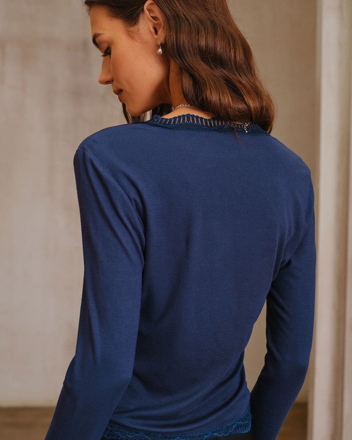 Women's Knitted Viscose Tees Tops - RIHOAS