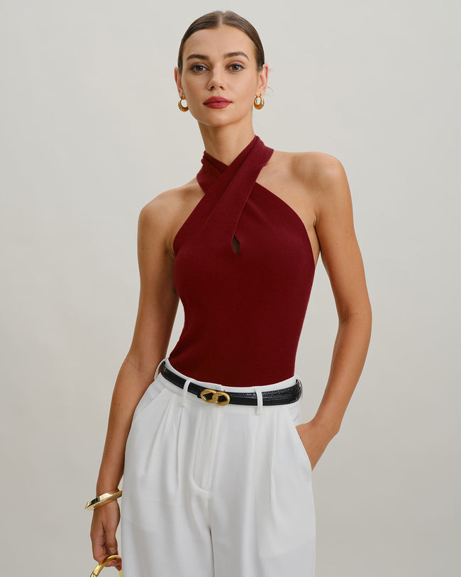 Women's Knitted Viscose Vest Tops - RIHOAS