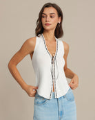 Women's Knitted Viscose Vest Tops - RIHOAS