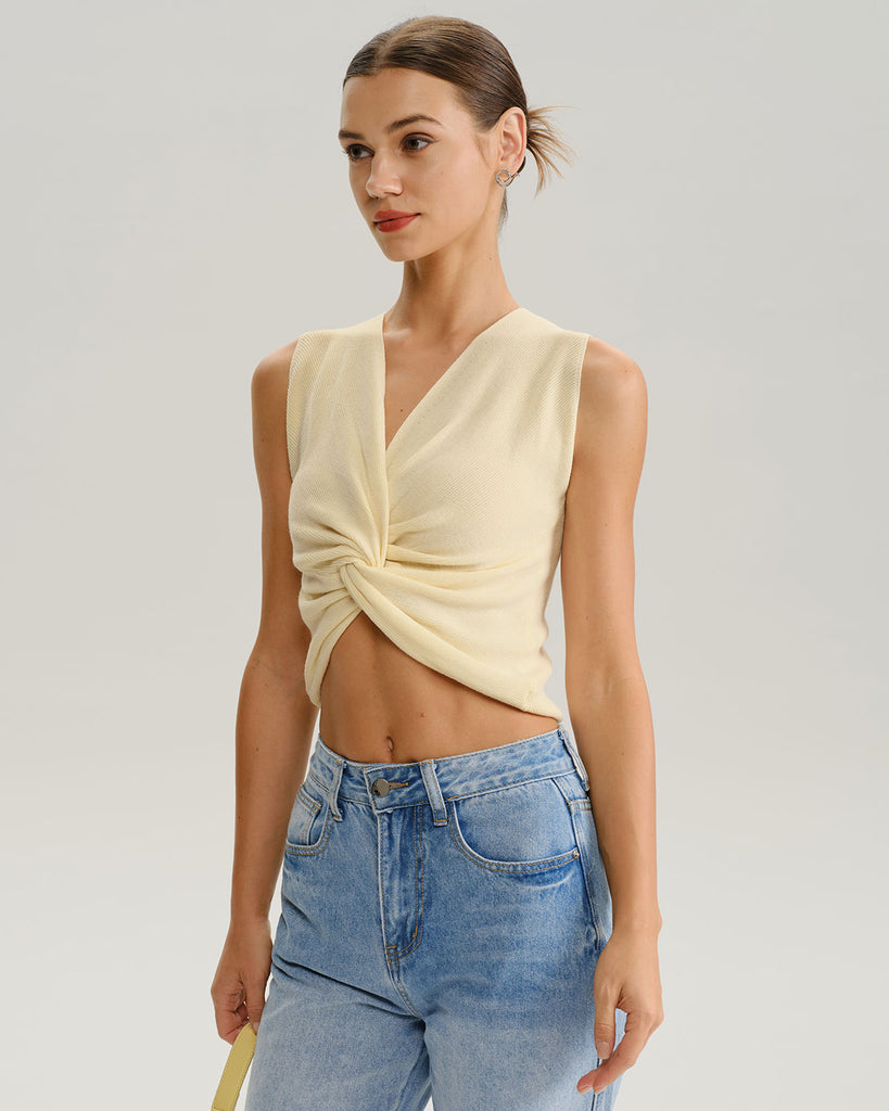Women's Knitted Viscose Vest Tops - RIHOAS