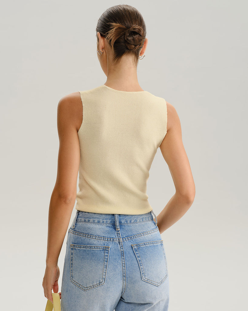 Women's Knitted Viscose Vest Tops - RIHOAS