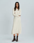 Women's Knitted Wool Midi Dress Dresses - RIHOAS
