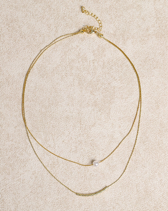 Pearl Double Necklace - RIHOAS