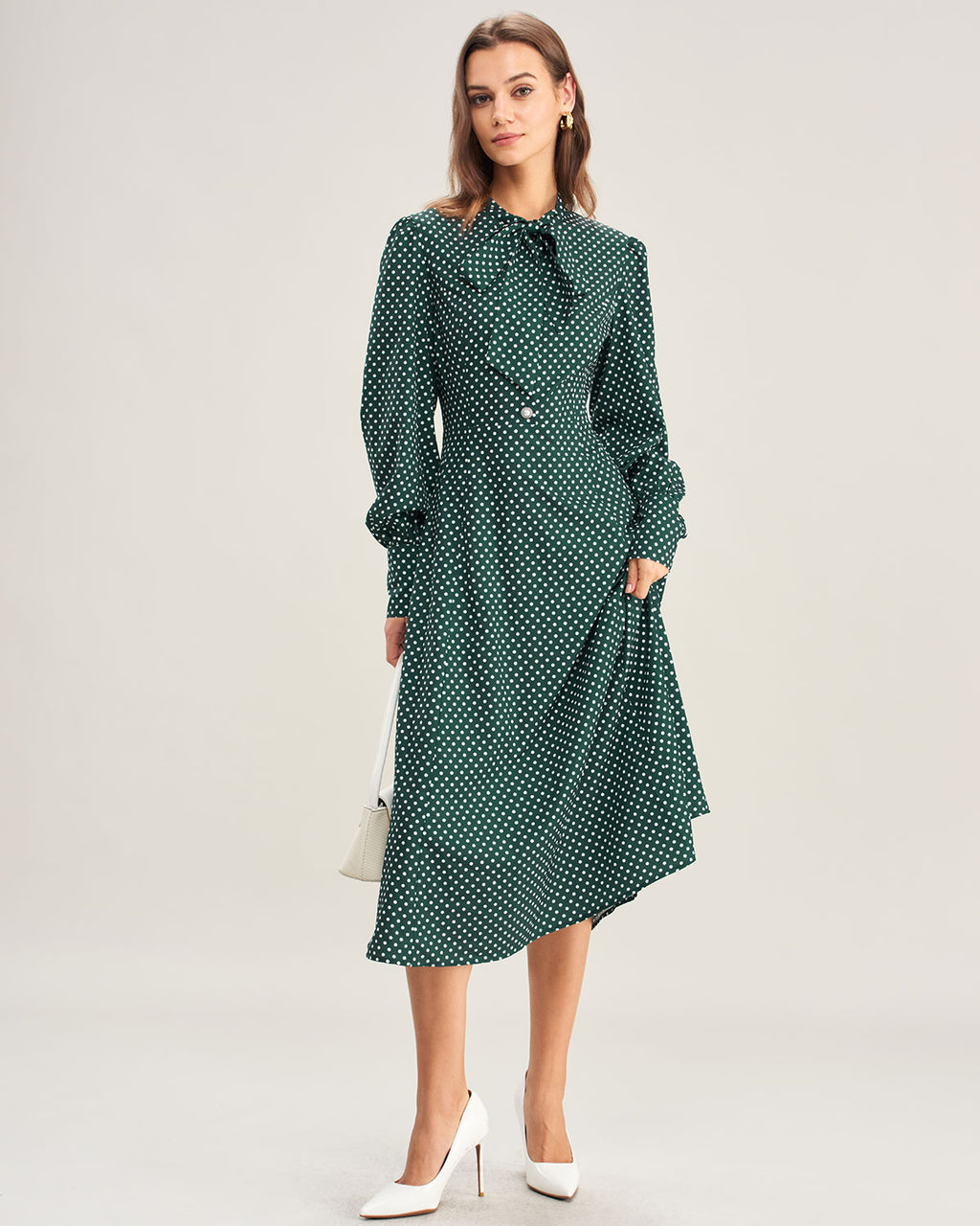 Women's Mid-Length Polyester Woven Dress Dresses - RIHOAS