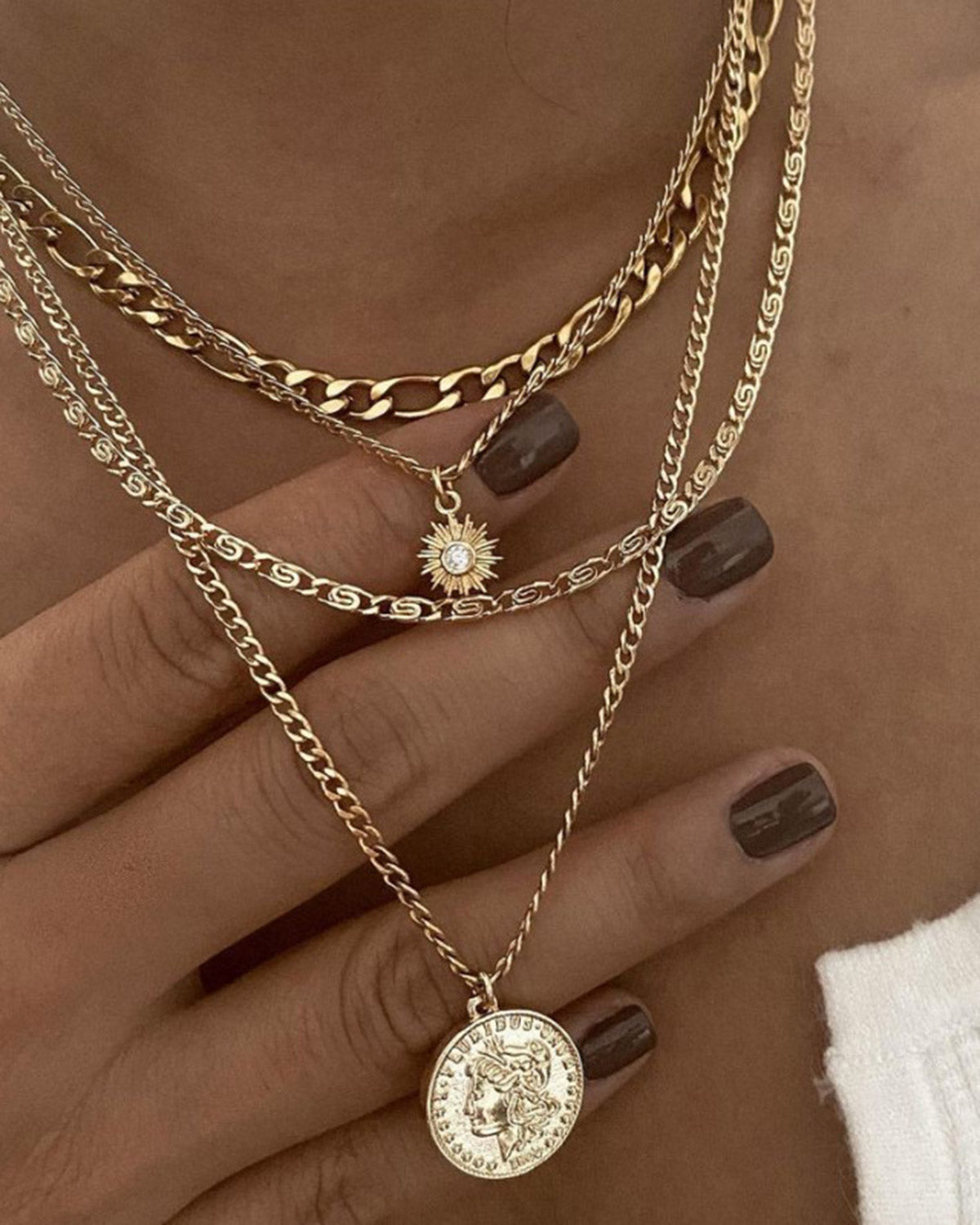 Women's Necklace Gold Necklaces - RIHOAS