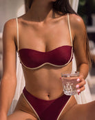 Women's Nylon Knit Bikini Set Bikinis - RIHOAS