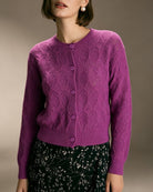 Women's Nylon Knit Sweater Purple - RIHOAS