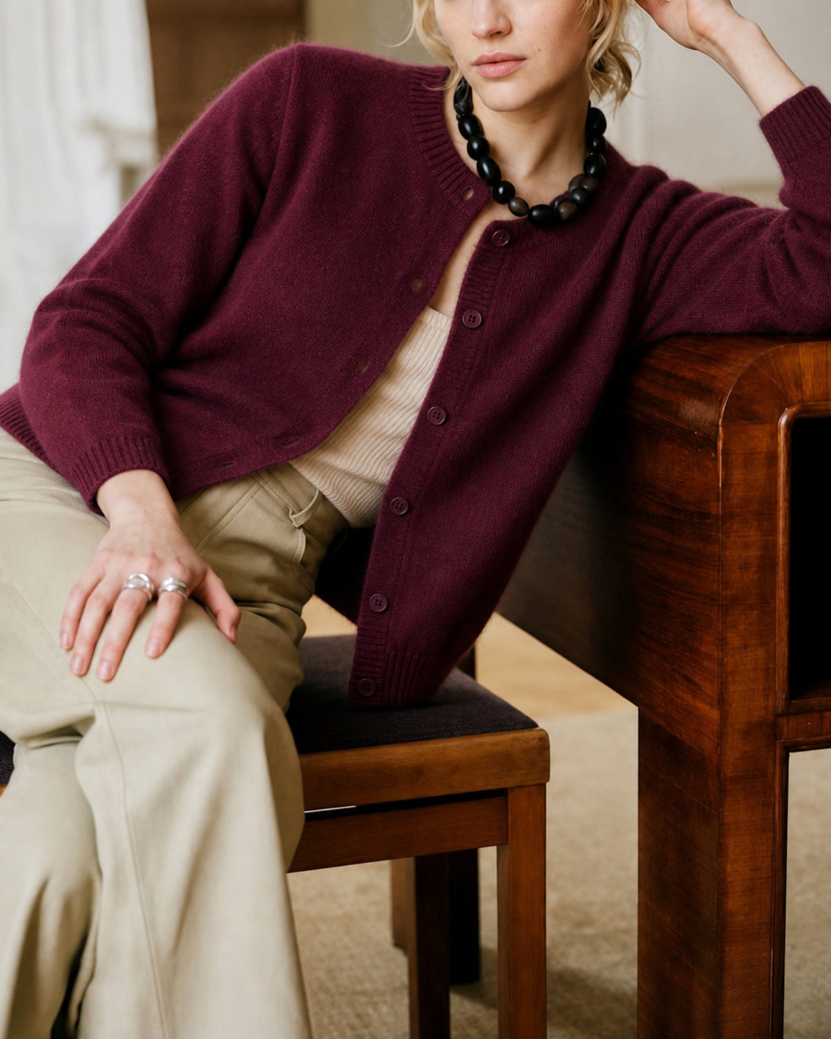 Women's Nylon Knit Sweater - RIHOAS