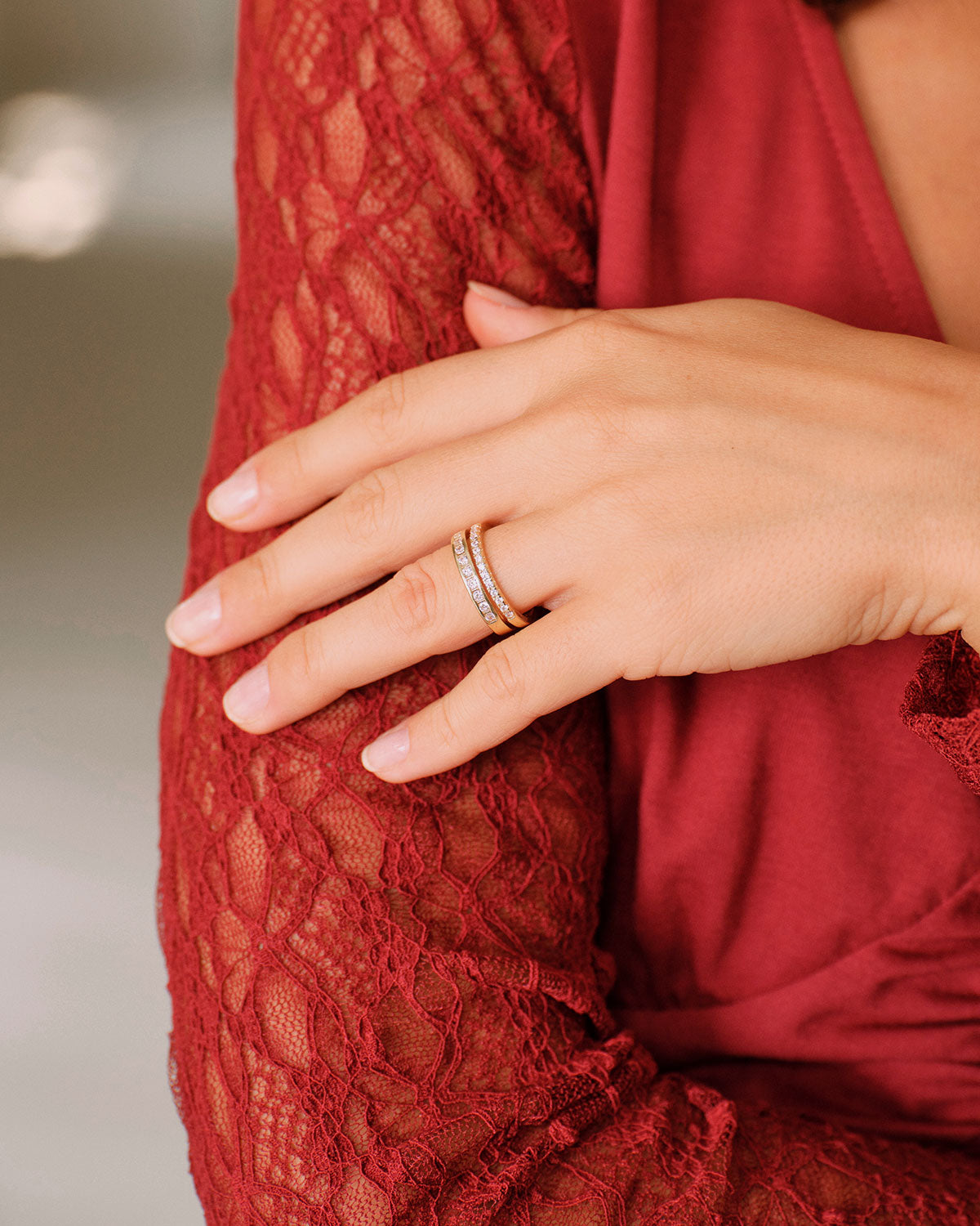 Women's Open Rhinestones Alloy Ring Gold Rings - RIHOAS