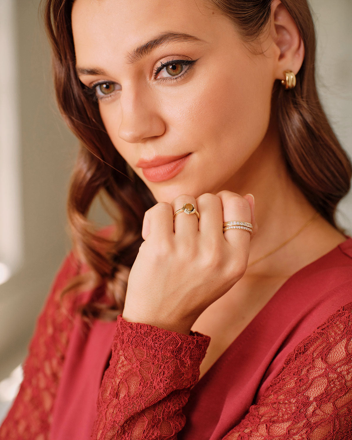 Women's Open Rhinestones Alloy Ring Rings - RIHOAS