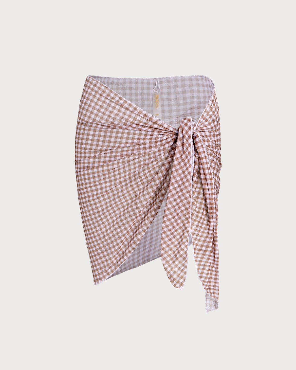 Women's Plaid Mesh Cover-ups Coffee Cover-ups - RIHOAS