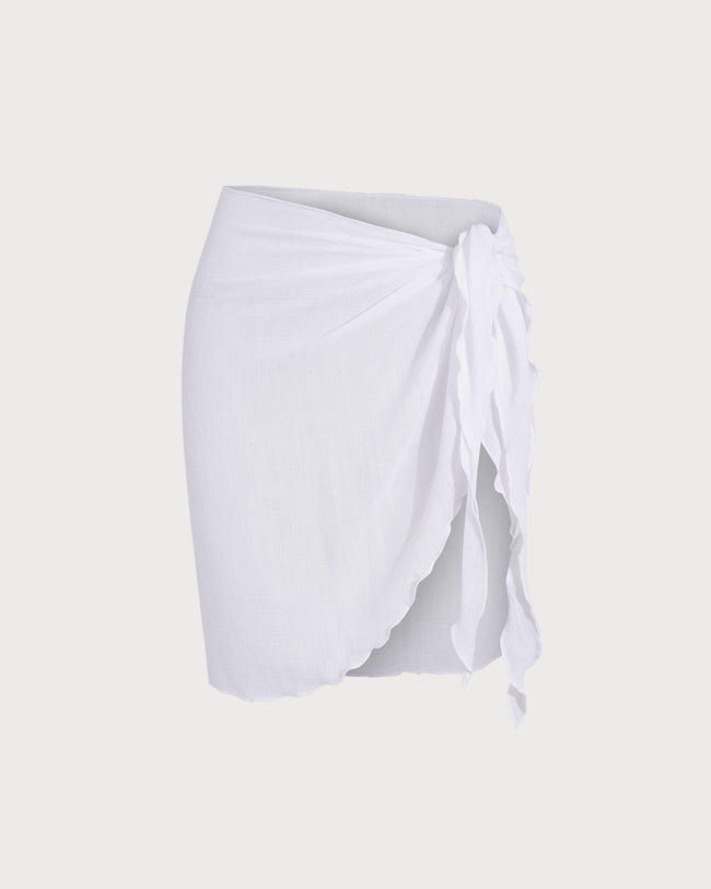 Women's Polyester Cover-ups White Cover-ups - RIHOAS