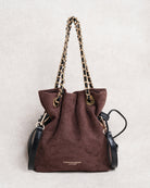 Women's Polyester Handbags Coffee - RIHOAS