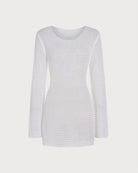 White Cut Out Knit Cover-up 03