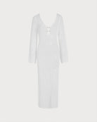 Women's Polyester Knit Cardigan White - RIHOAS