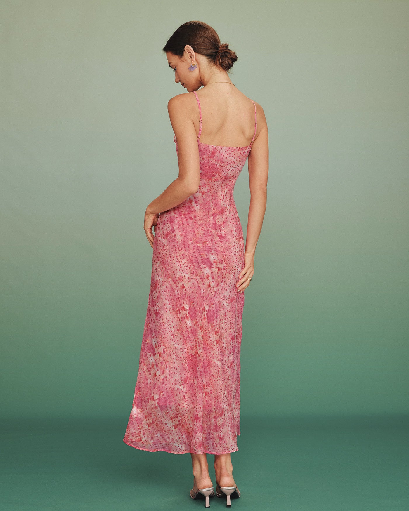 Pink Polka Dot Slip Maxi Dress & Reviews - Pink - Dresses