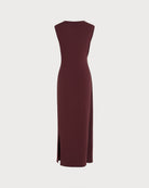 Women's  Polyester Knit  Maxi Dress Dresses - RIHOAS