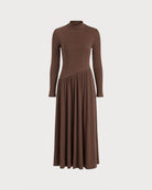 Women's Polyester Knit Maxi Dress - RIHOAS - 01