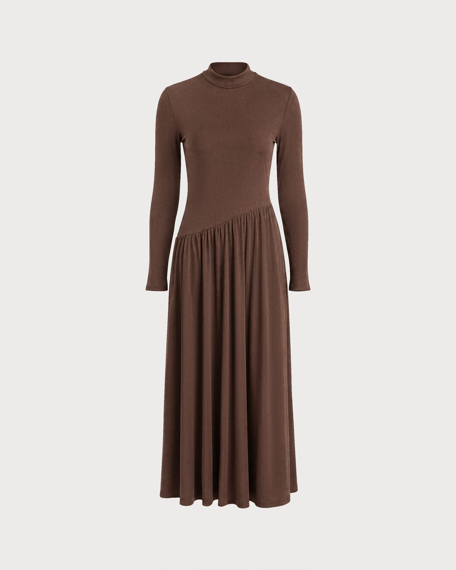 Women's Polyester Knit Maxi Dress - RIHOAS - 01