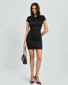 Women's Polyester Knit Mini Dress Dresses - RIHOAS