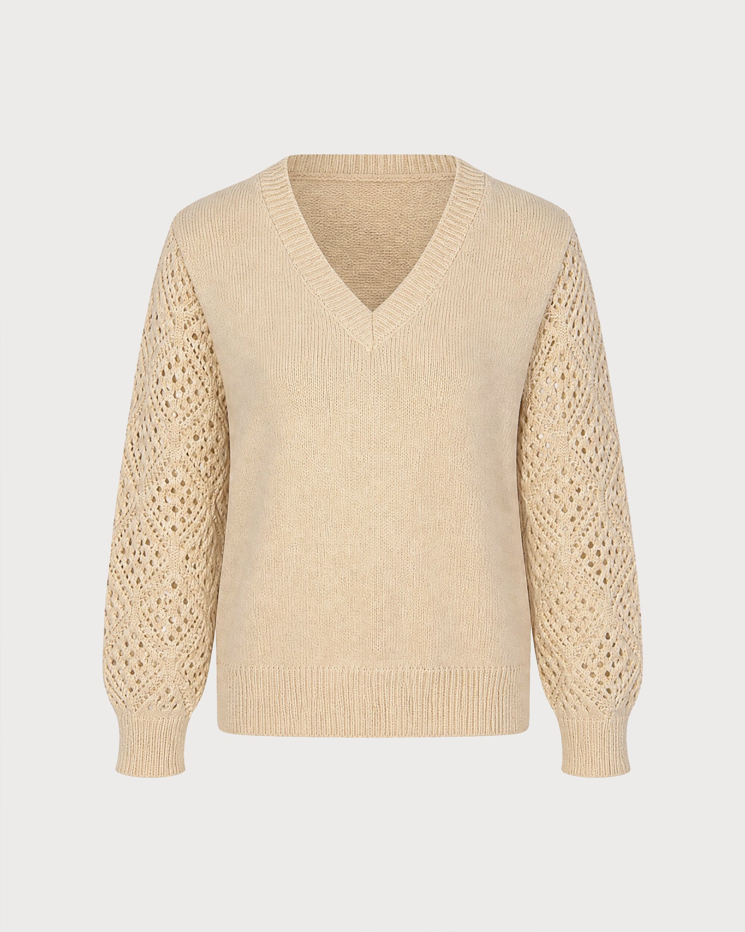 Women's Polyester Knit Sweater - RIHOAS - 02