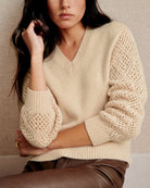 Women's Polyester Knit Sweater - RIHOAS - 01
