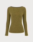 Women's Polyester Knit Sweater Tops - RIHOAS