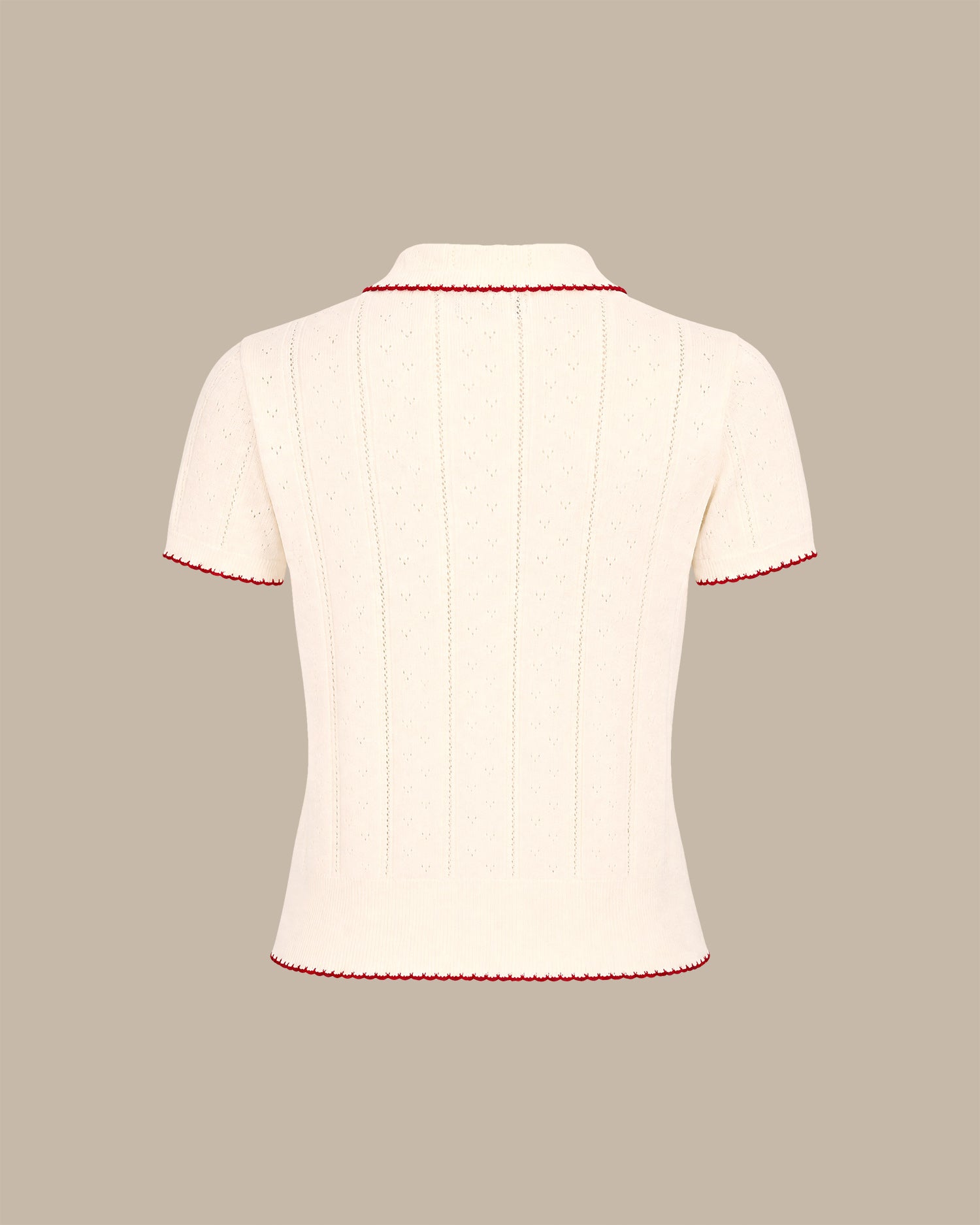 Apricot Collar Contrasting Knit Sweater & Reviews - Apricot - Tops