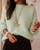 Women's Polyester Knit Sweater - RIHOAS