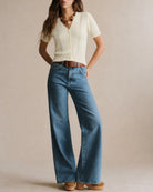 Women's Polyester Knit Sweater Tops - RIHOAS
