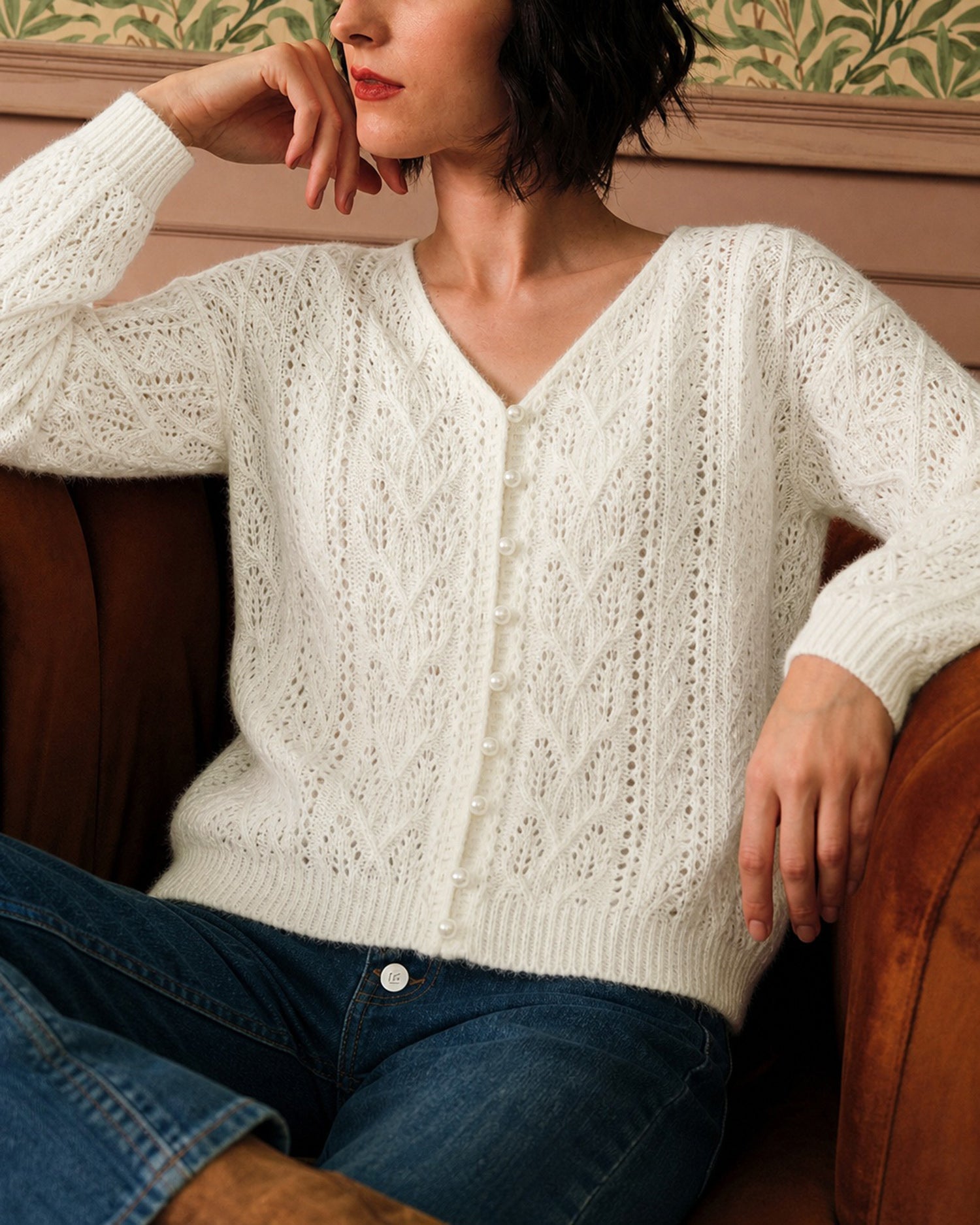 Women's Polyester Knit Sweater - RIHOAS