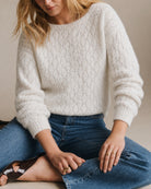 Women's Polyester Knit Sweater - RIHOAS - 01