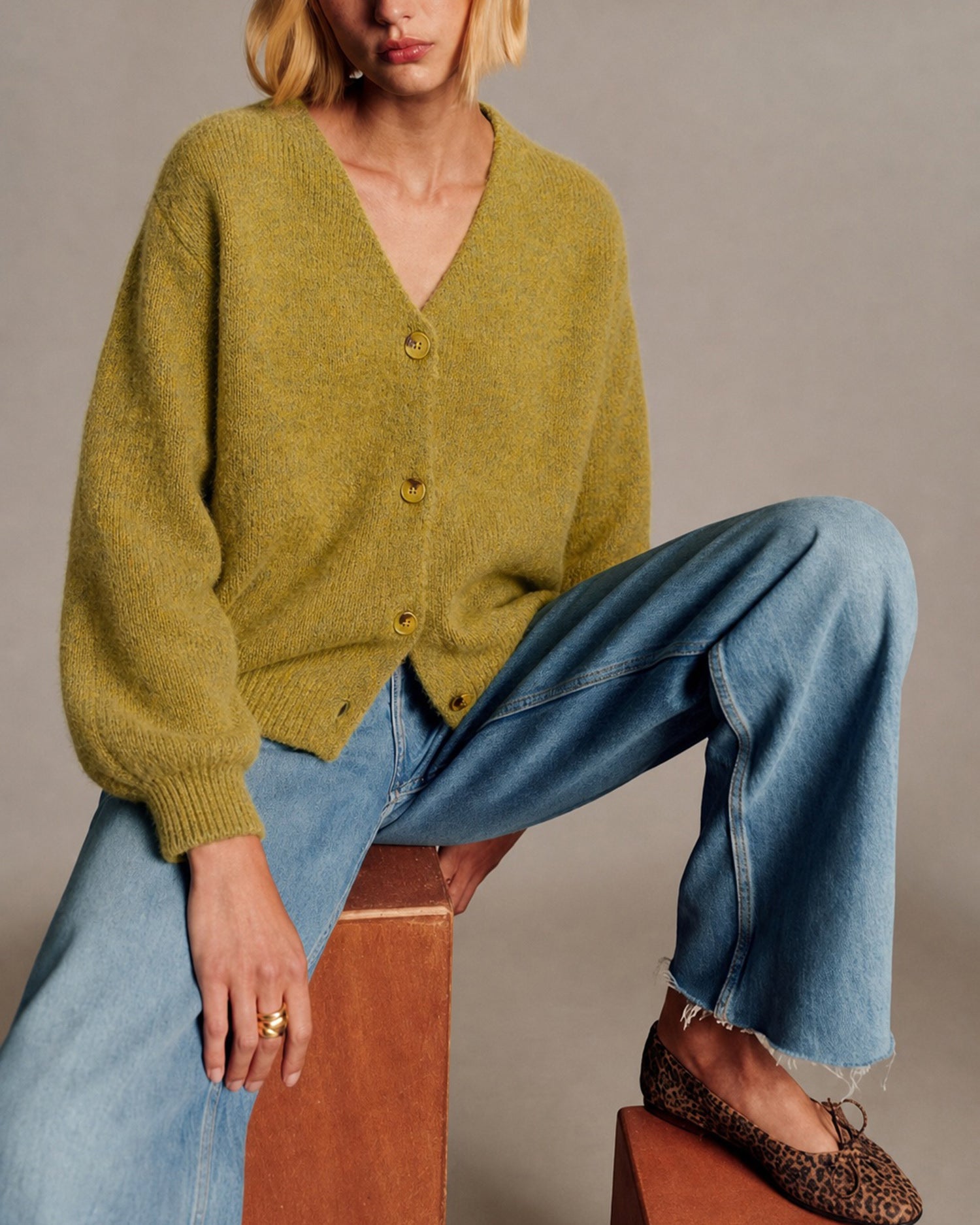 Women's Polyester Knit Sweater - RIHOAS - 01