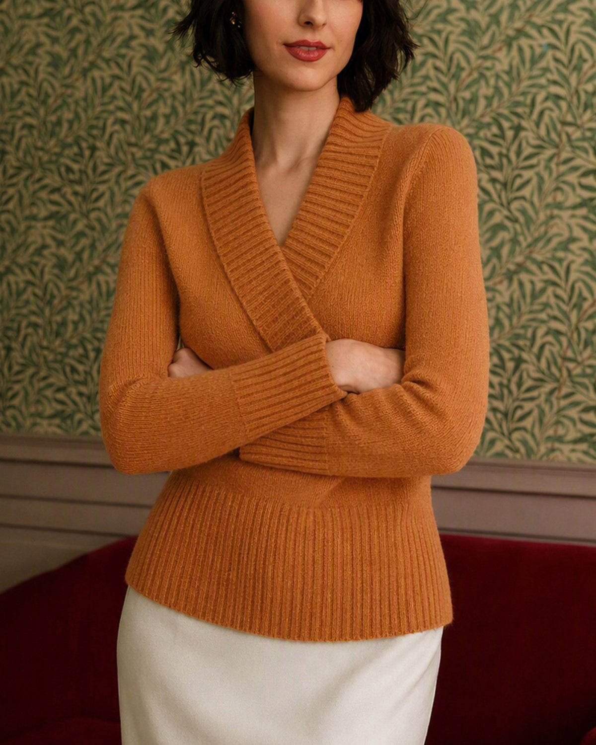 Women's Polyester Knit Sweater - RIHOAS - 01