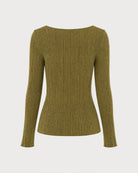 Women's Polyester Knit Sweater Tops - RIHOAS