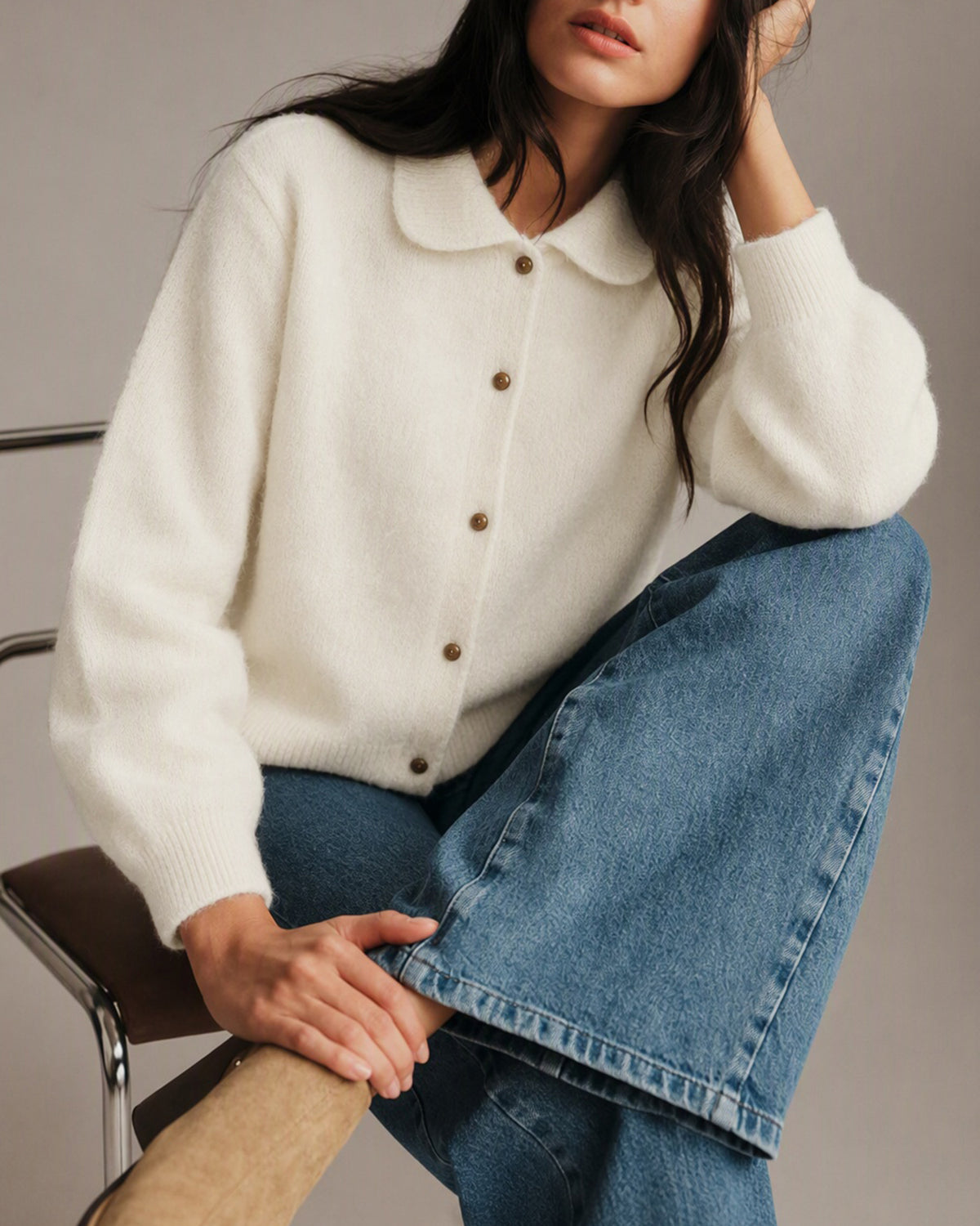 Women's Polyester Knit Sweater - RIHOAS