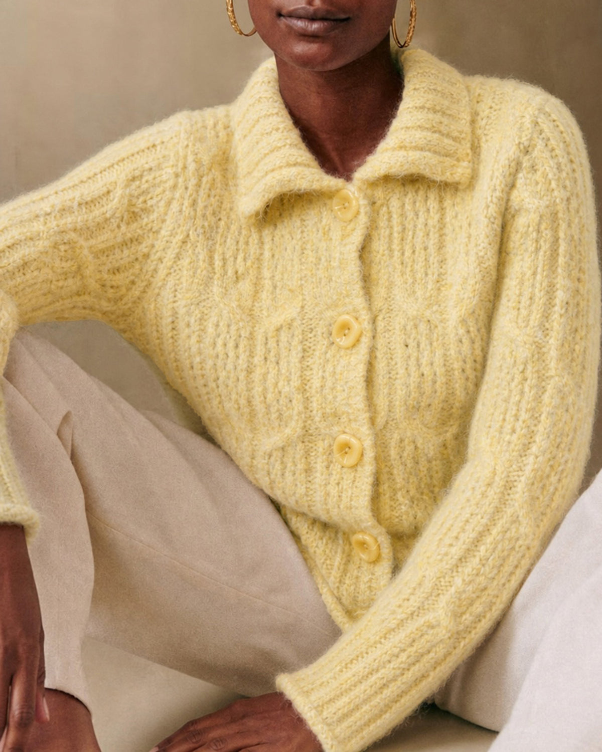 Women's Polyester Knit Sweater - RIHOAS - 01