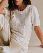 Women's Polyester Knit Sweater Tops - RIHOAS