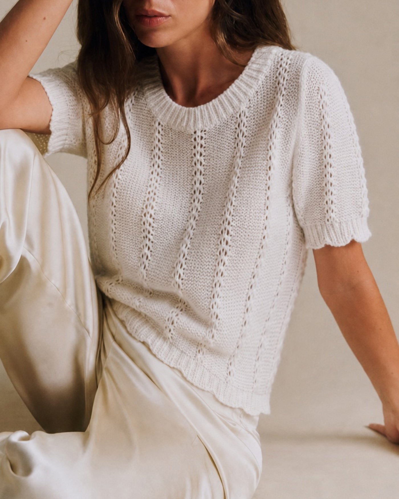 Women's Polyester Knit Sweater Tops - RIHOAS