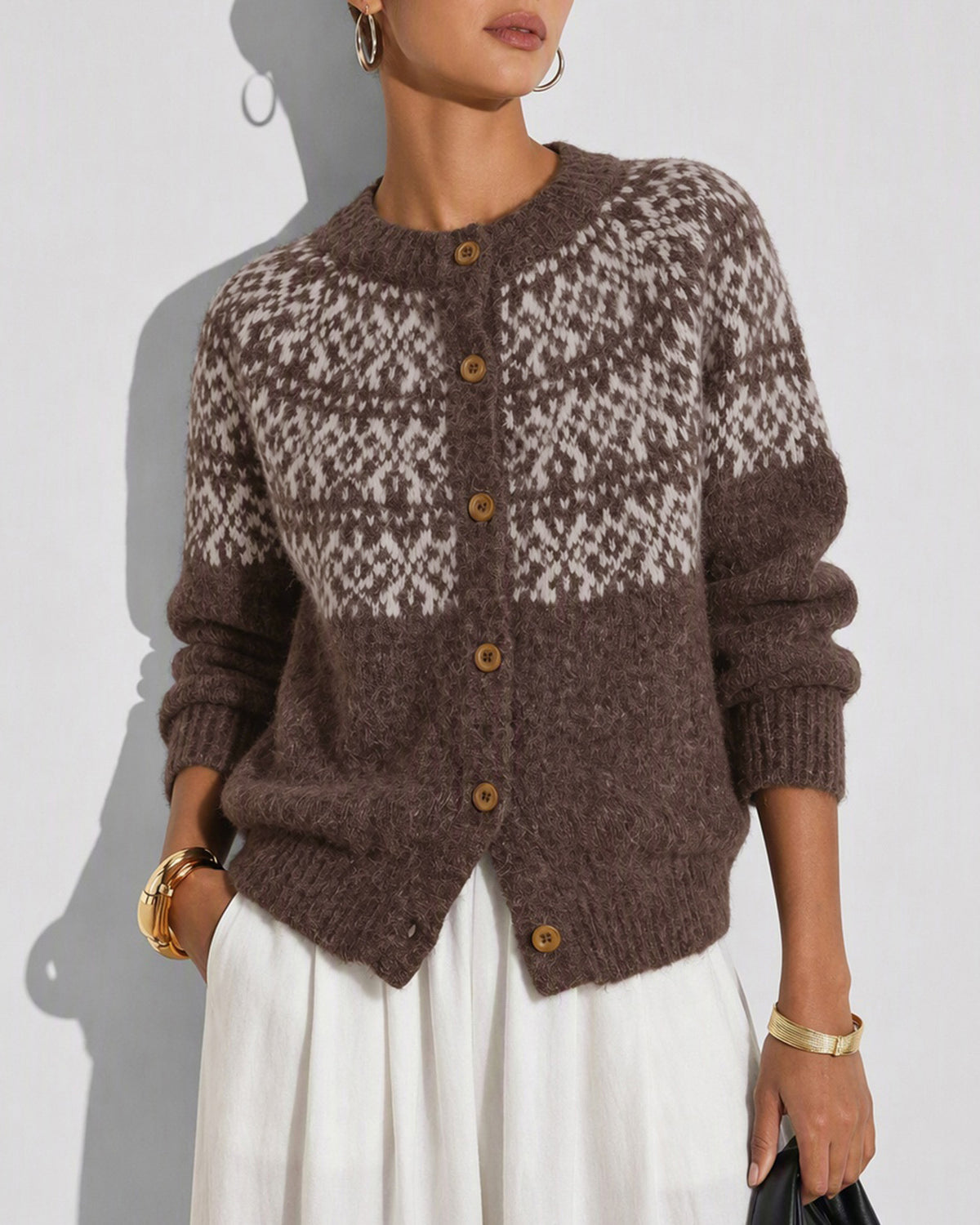 Women's Polyester Knit Sweater - RIHOAS - 03
