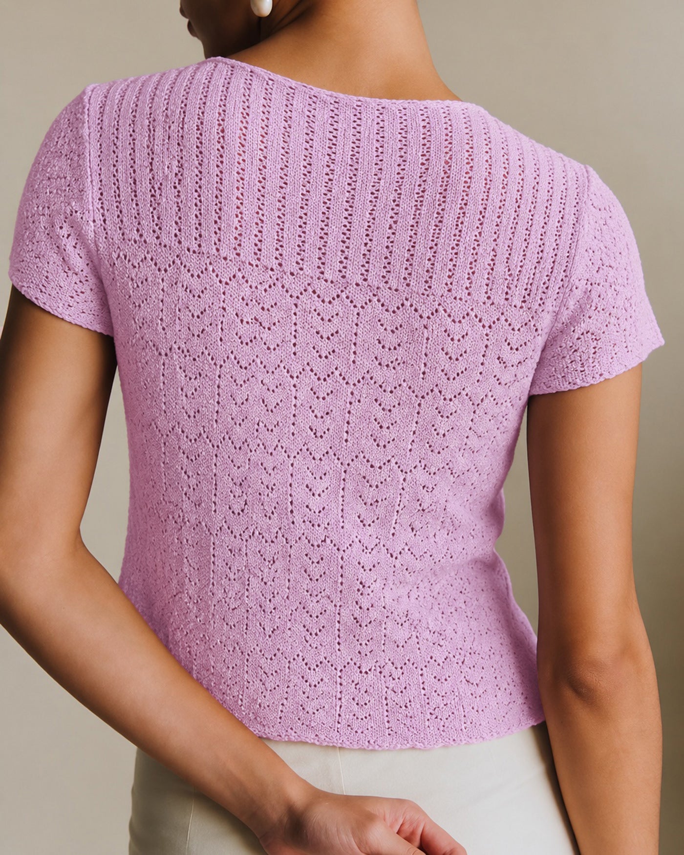 Women's Polyester Knit Sweater Tops - RIHOAS
