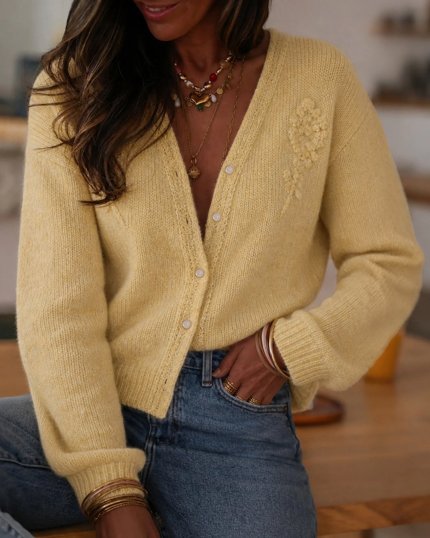 Women's Polyester Knit Sweater - RIHOAS
