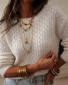 Women's Polyester Knit Sweater - RIHOAS - 02
