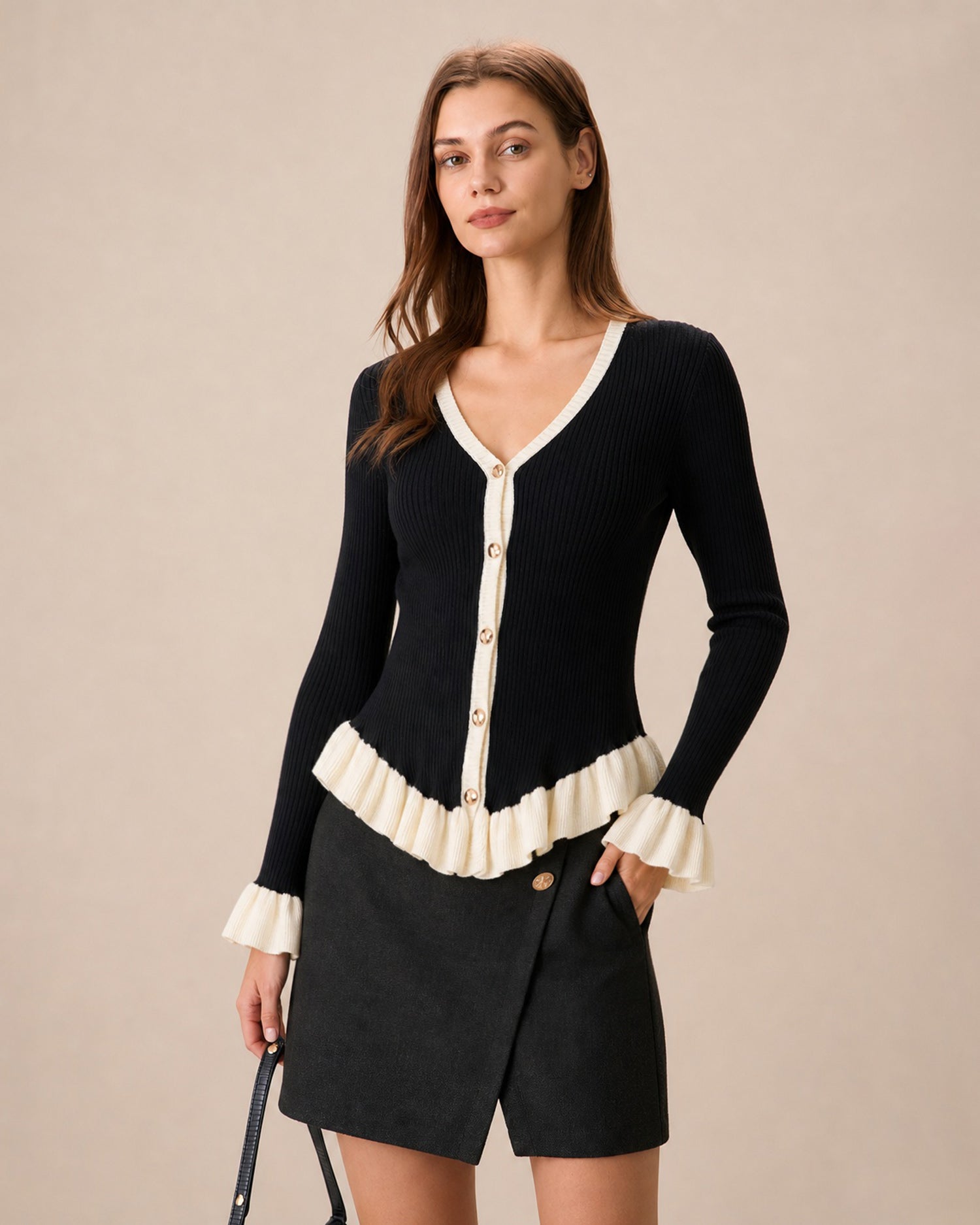 Women's Polyester Knit Sweater - RIHOAS - 02