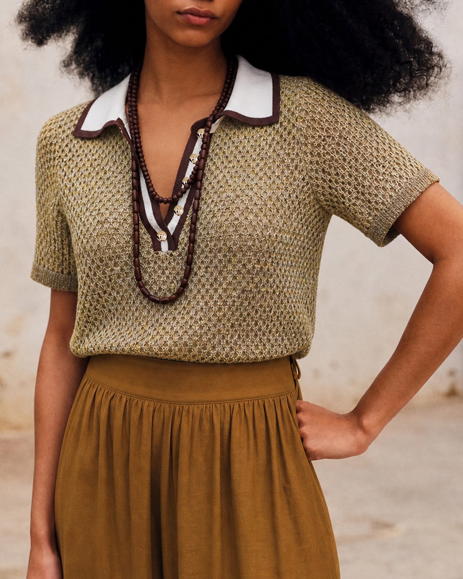 Women's Polyester Knit Sweater Tops - RIHOAS