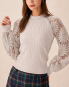 Women's Polyester Knit Top Beige - RIHOAS