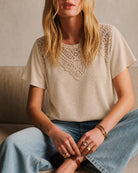 Women's Polyester Knit Top Khaki Tops - RIHOAS