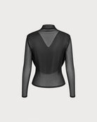 Black Turtle See Through Knit Tee 03