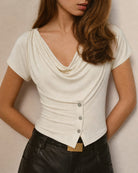 Women's Polyester Knit Top Tops - RIHOAS