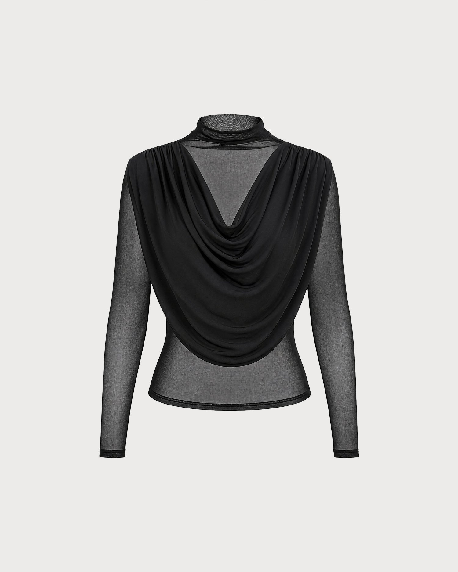 Black Turtle See Through Knit Tee 02